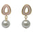 Pink Golden Moti Earring Front View