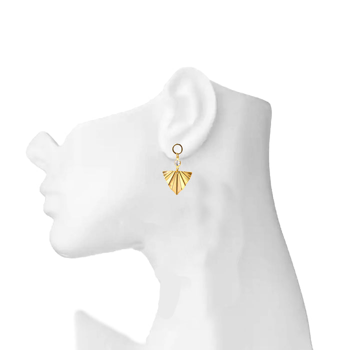 Plain Gold Leaf Earring