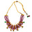 Red Green Stone Temple Necklace Set Top View