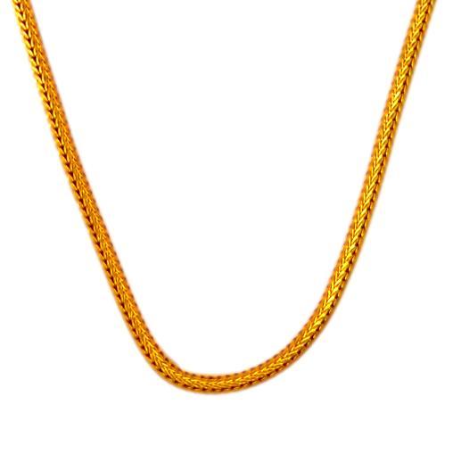 Plain Gold Chain Necklace Close Up