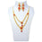American Diamond & Red Stone Two Layer Necklace Set On Mannequin