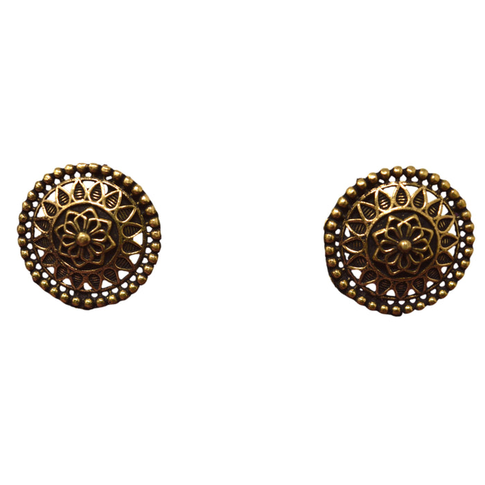 Golden Oxidized Filigree Tops Front