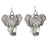 Elephant Pendant Oxidised Necklace Set Earrings