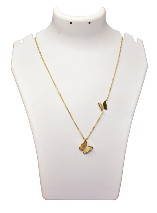 Petite Butterfly Necklace On Mannequin