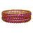 Red Stone Bangle Pair Stacked 