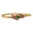 Red & Green Stone Bracelet Front View 