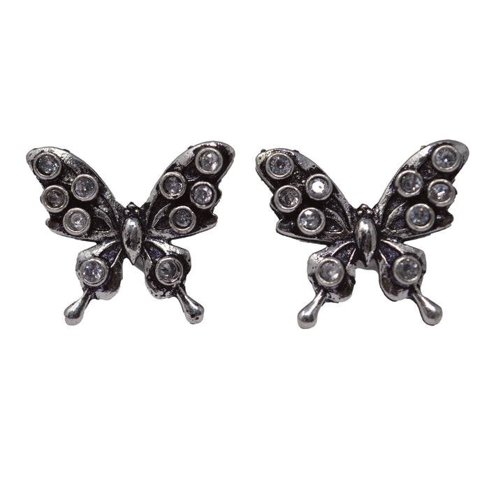 Oxidised Butterfly Earrings