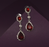 Silver White & Red Stone Earring