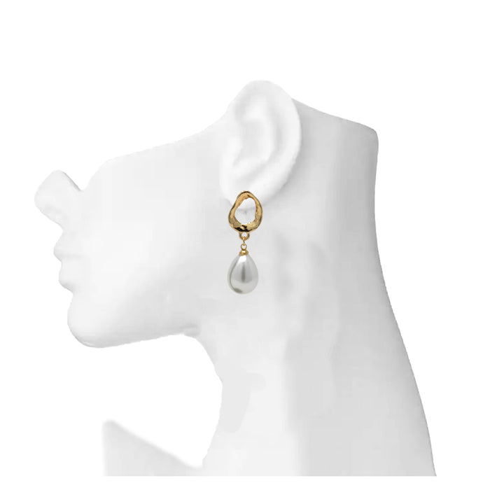 Golden Moti Earring On Mannequin