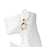 Golden White Stone Oval Shape Earring  On Mannequin