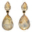Yellow Stone Earring Front View  Front View