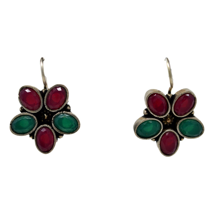 Gold Ruby Emerald Stone Earrings - South India Jewels | Gold earrings  models, Gold bridal earrings, Gold jewelry outfits