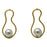 Dull Gold Moti Earring Front View 