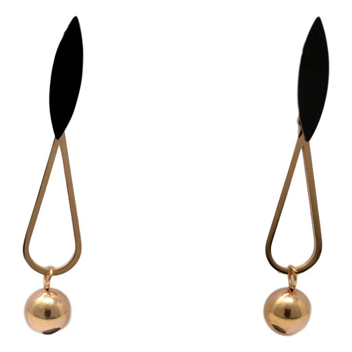 Black Golden Earring Front View