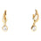 Golden American Diamond Earring Front View