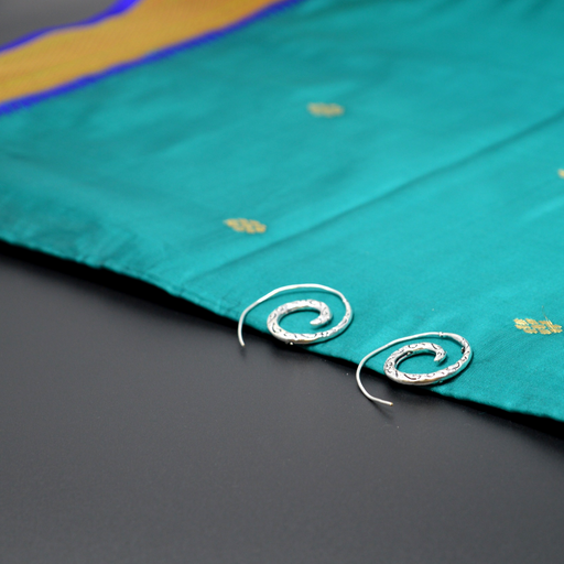 Oxidised Snake Ring Earring