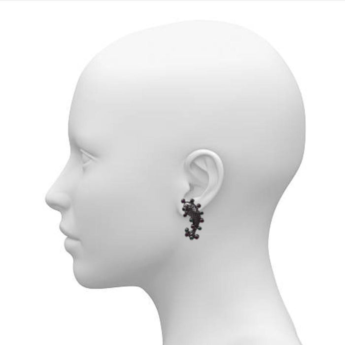 Oxidised Masoli Earrings On Mannequin