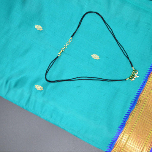 Green Stone Black Mani Mangalsutra Necklace Set