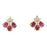 American Daimond  & Red Stone Mangalsutra Set Earrings
