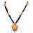 Red Stone Blossom Pendant Mangalsutra On Mannequin