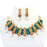 Temple & Green Jardosi Necklace Set  Front View On Mannequin