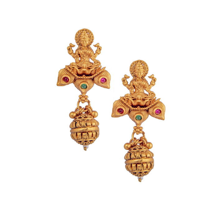 Laxmi Temple Earring Closeup