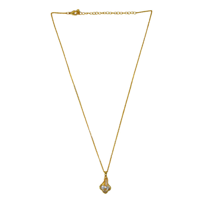 Golden Chain Pendant & American Diamond Necklace