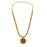 Red & Green Stone Golden Necklace Set Top View