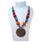 Blue & Orange Beads Necklace