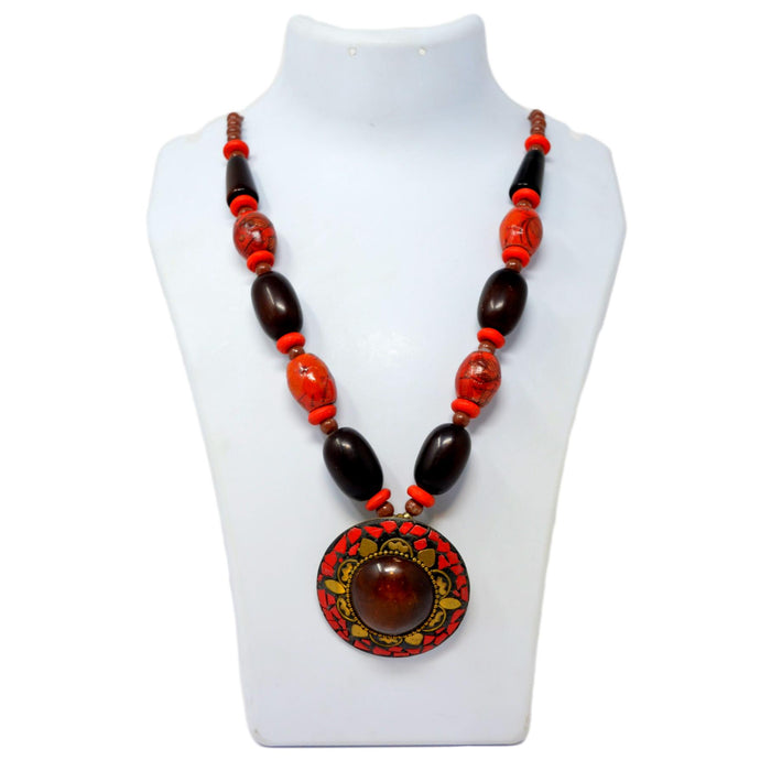 Red & Black Beads Necklace