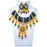 Navy Blue Crystal Kundan Necklace Set