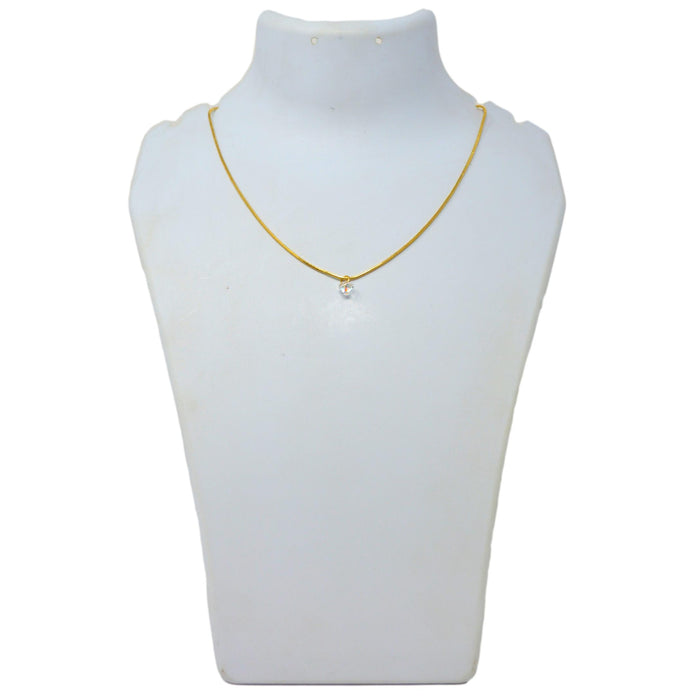 american diamond gold chain necklace