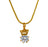 American diamond pendant & chain necklace