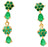Green stone Flower Necklace Set