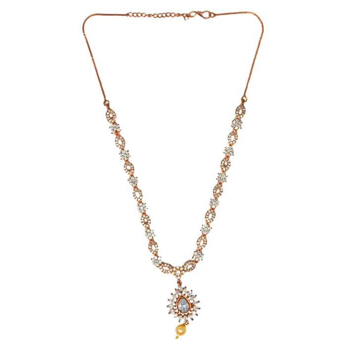 Givenchy Rose Gold Tone Sparkly Crystal Pear Teardrop Adjustable Y Necklace  | eBay