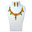 Red Green & White Stone Necklace Set On Mannequin