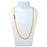 Red Stone Plain Gold Chain Necklace On Mannequin