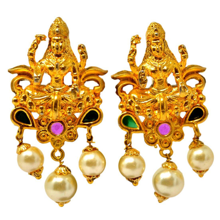 Moti Laxmi Pendant Necklace Set Earrings