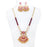 Red Mani & Moti Necklace Set On Mannequin