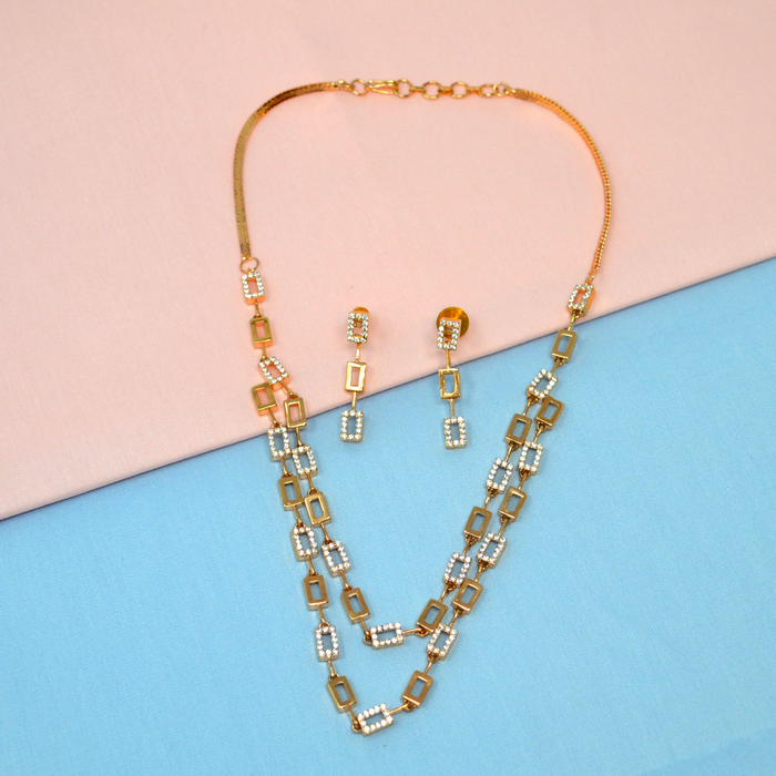 Rose Gold Necklace Set Color