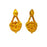 Plain Gold Leaf Shape Necklace Earrings