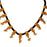 Red Green Stone & Temple Black Dhaga Necklace Set Close Up