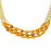 Golden beads Three Layer Limboli Mala Necklace Close Up