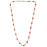 Red Stone & Moti Mala Necklace Set Top View