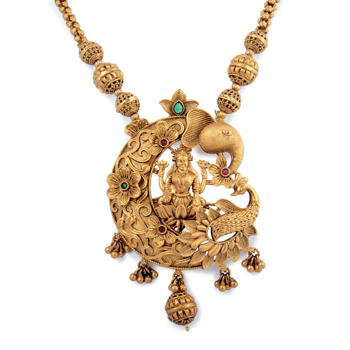 Laxmi Temple Necklace Pendant Closeup
