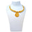 Plain Gold Lord Ganesha Pendant Necklace Close Up