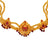 Red Stone & Golden Beads Necklace set Close Up