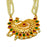 Red Green Stone & Peacock Pendant Tanmani Necklace Set Close Up