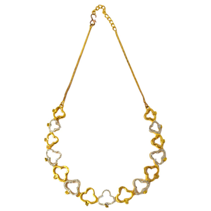 American diamond & gold Finish Necklace Set Top View