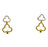 American diamond & gold Finish Necklace Set Earrings